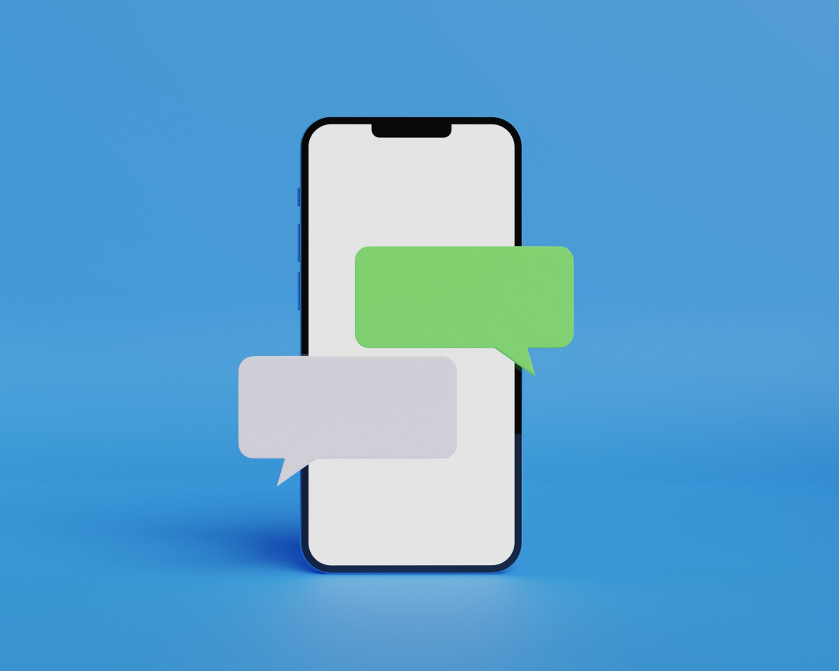 スマートフォンのライントーク画面風イラスト